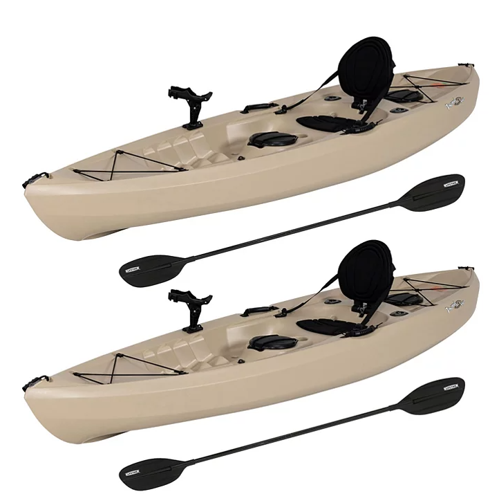 Lifetime 10' Tamarack Angler Kayak, 2 Pack With Paddles