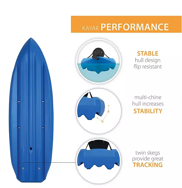 Lifetime Lotus 80 Sit-On-Top Kayak - 2 Pack (Paddles Included)