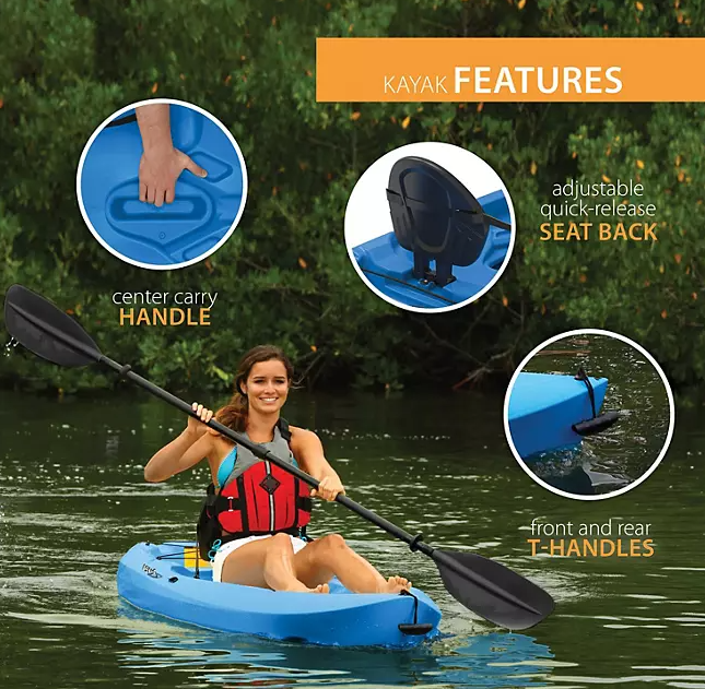 Lifetime Lotus 80 Sit-On-Top Kayak - 2 Pack (Paddles Included)