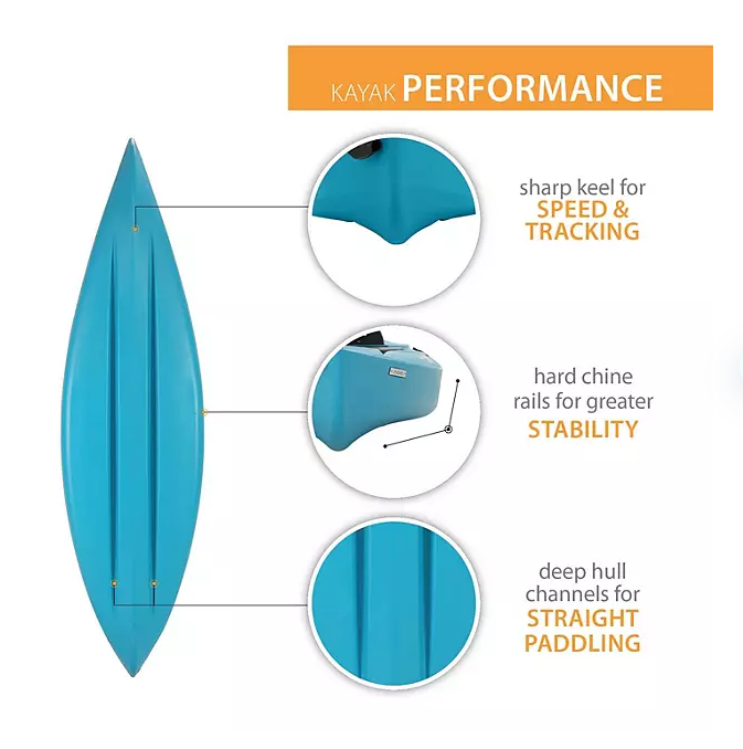 Lifetime Payette 98 Sit-In Kayak, Paddle Included