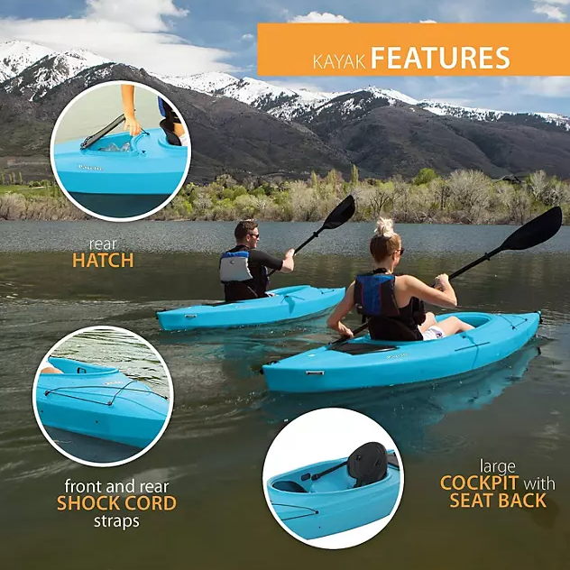 Lifetime Payette 98 Sit-In Kayak, Paddle Included